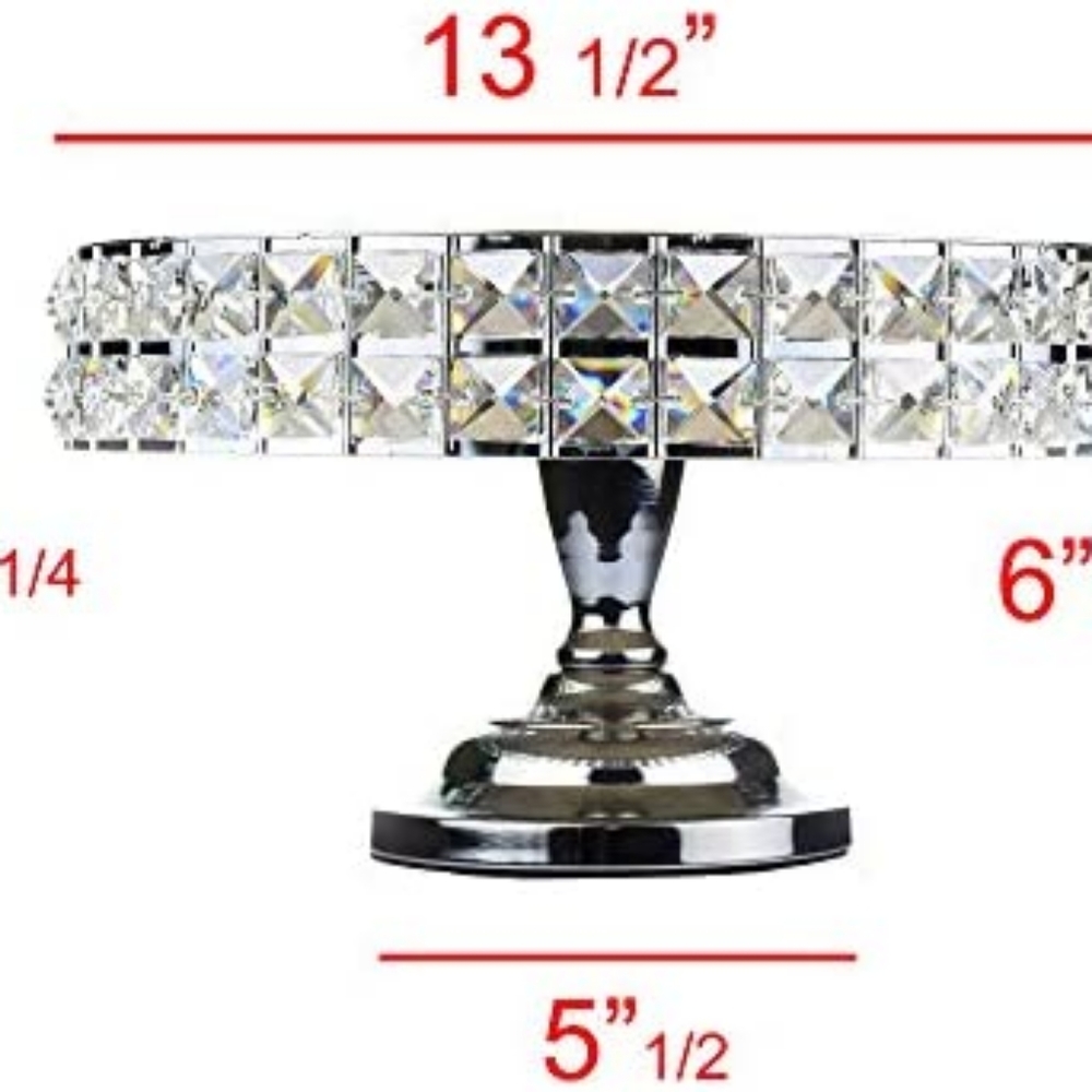 13.5 inch Crystal appearance accented Cake stand